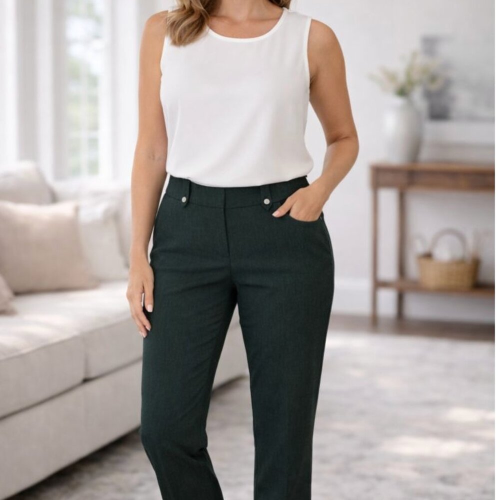 LOFT Dark Green Women's Trousers